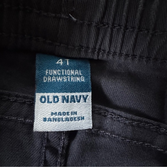 Old Navy Joggers Pants Functional Drawstrings Toddler Boy 4T NWT - Picture 4 of 5